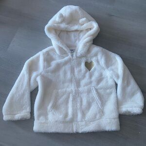 Kids Fleece Hoodie with Heart Detail
